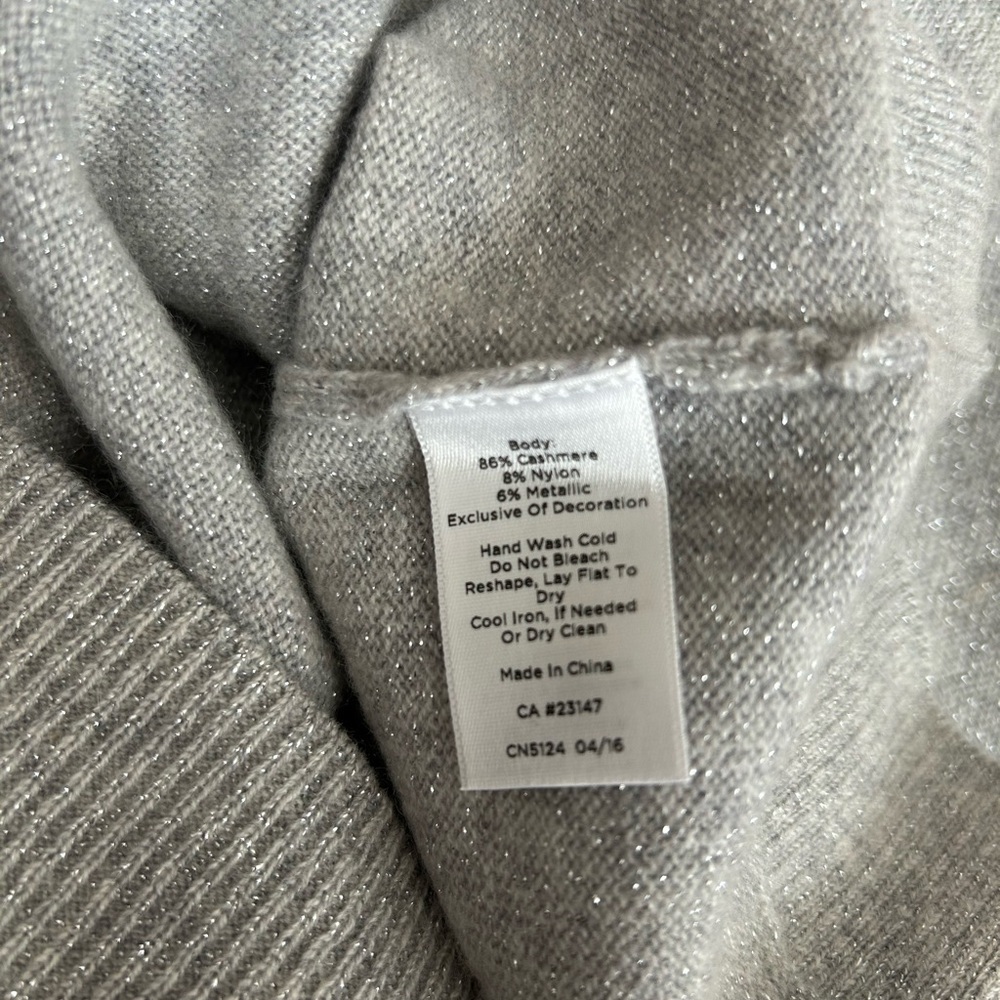 NWT Talbots Audrey Metallic Cashmere Sweater - Picture 8 of 8